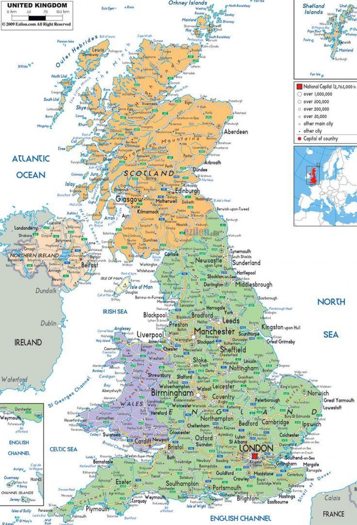kus on Suurbritannia kaardil
