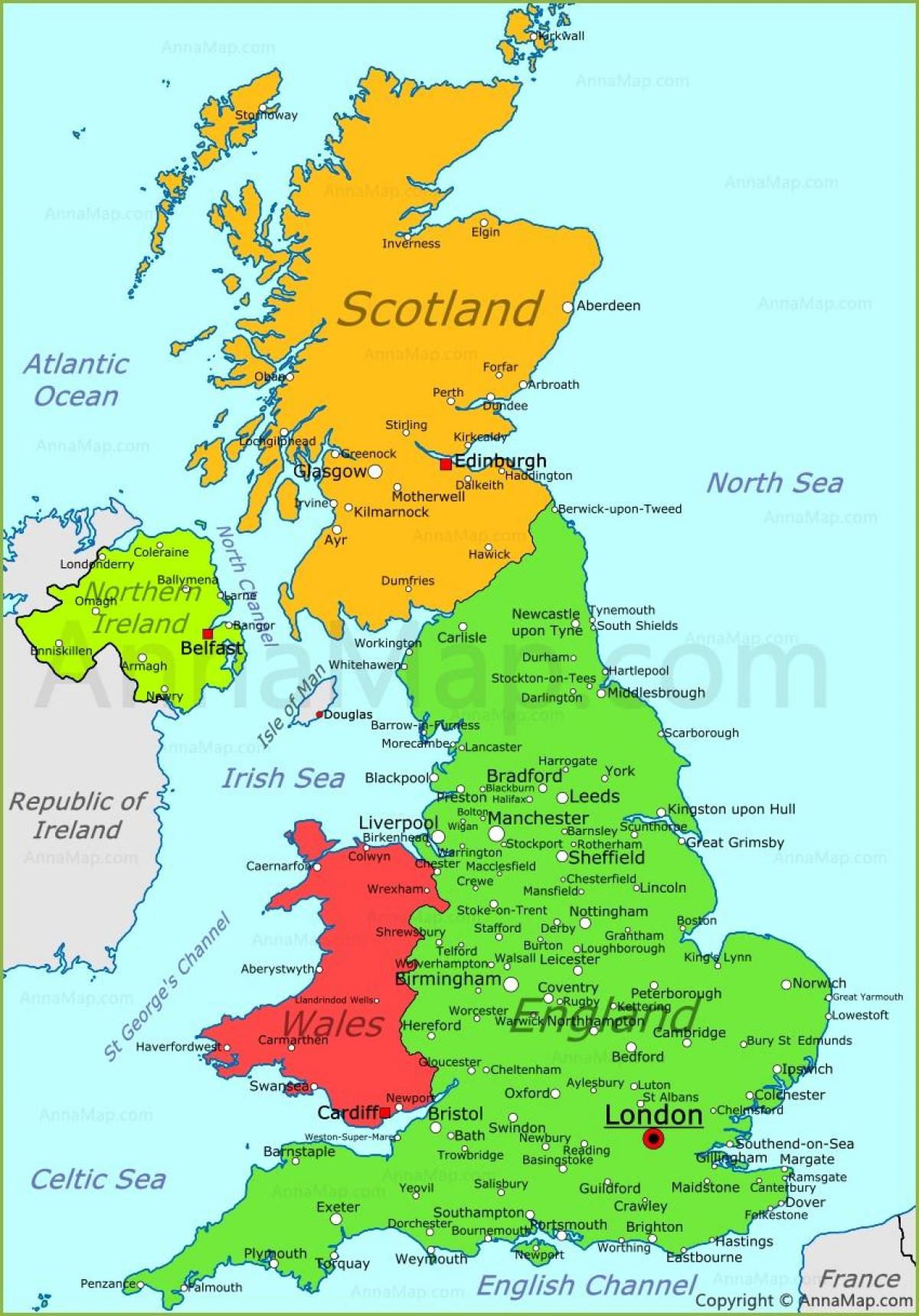 kaart Ühendkuningriik