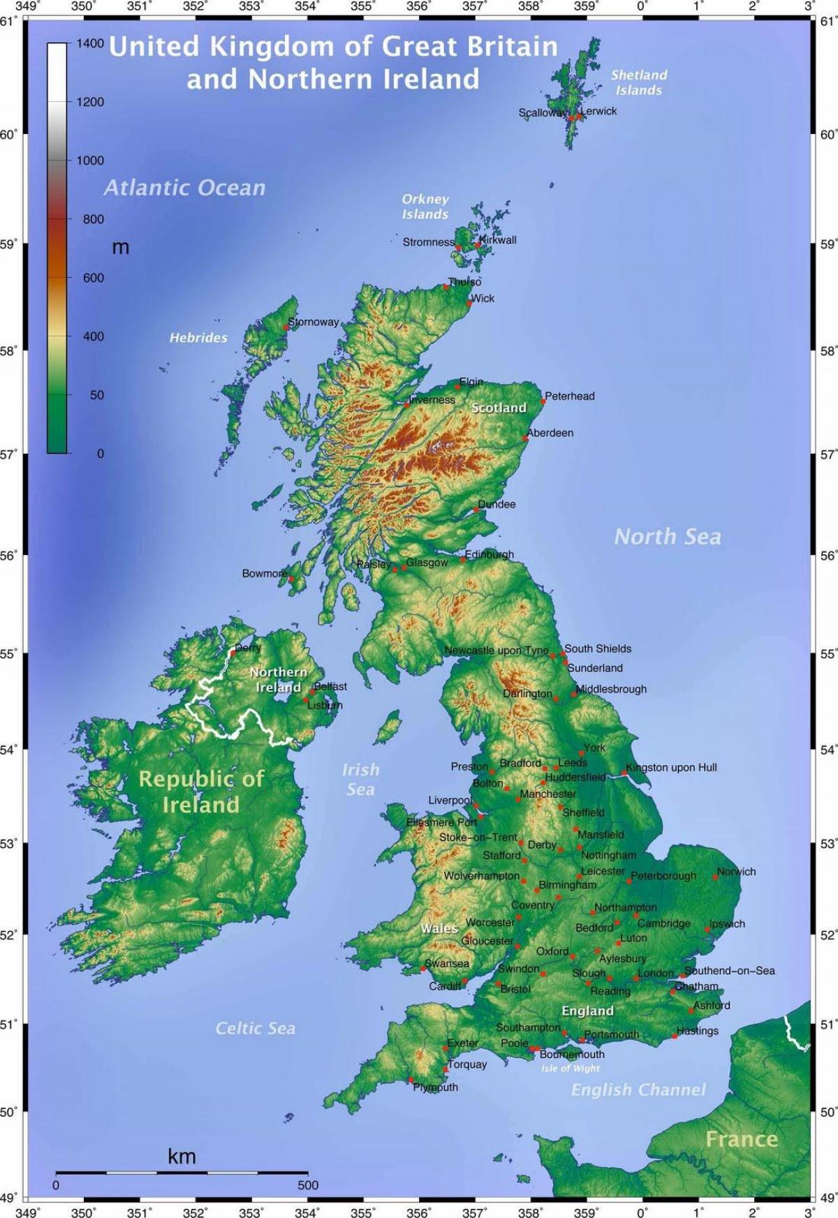kaart, Suurbritannia
