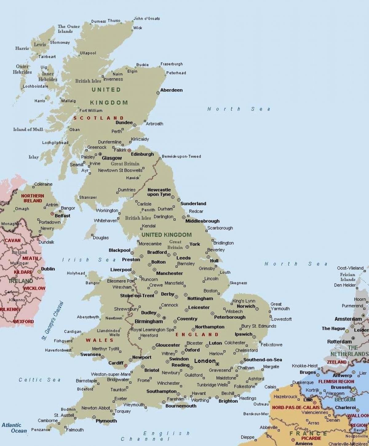 Suurbritannias linn kaart