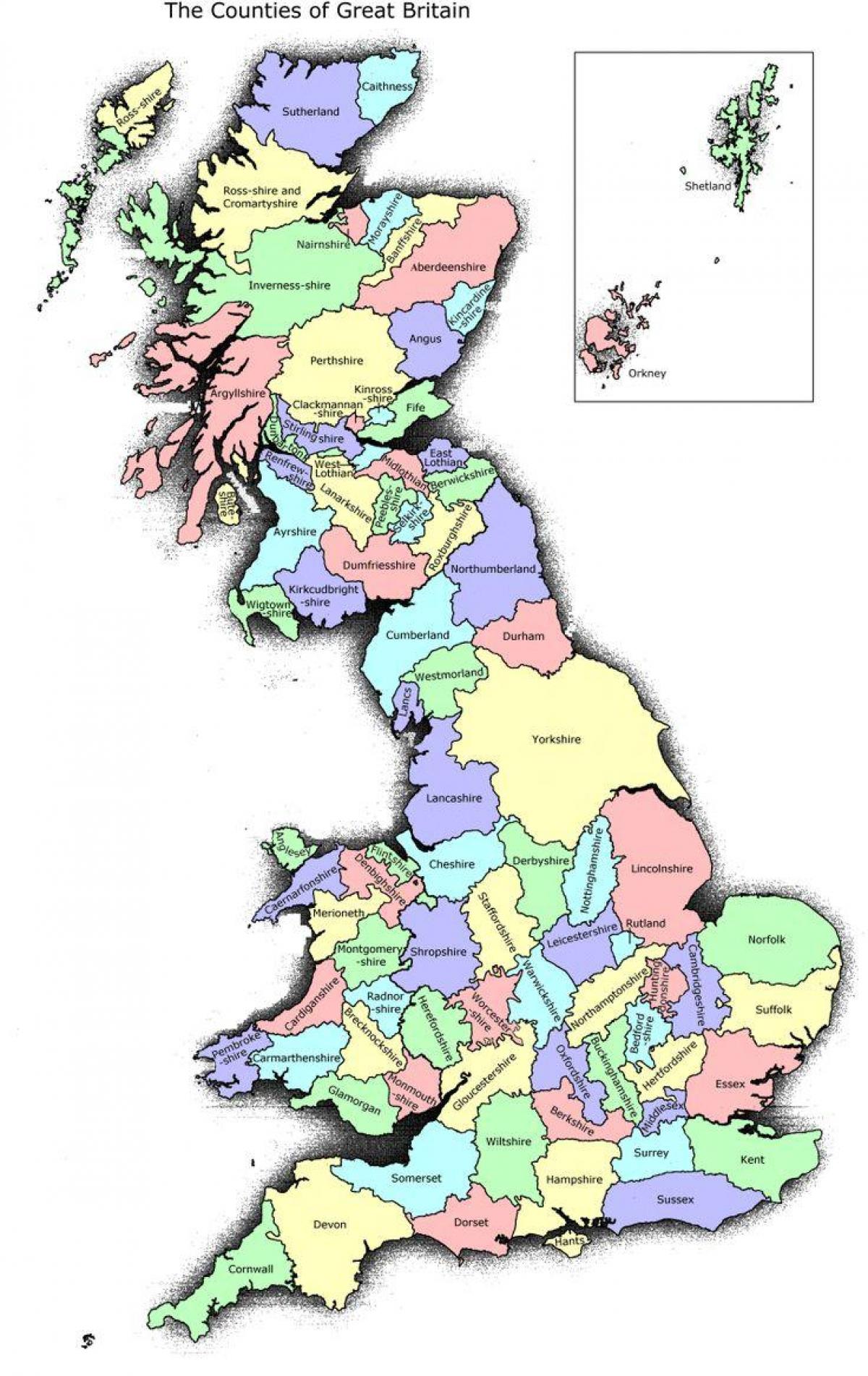 UK-Suurbritannia kaart